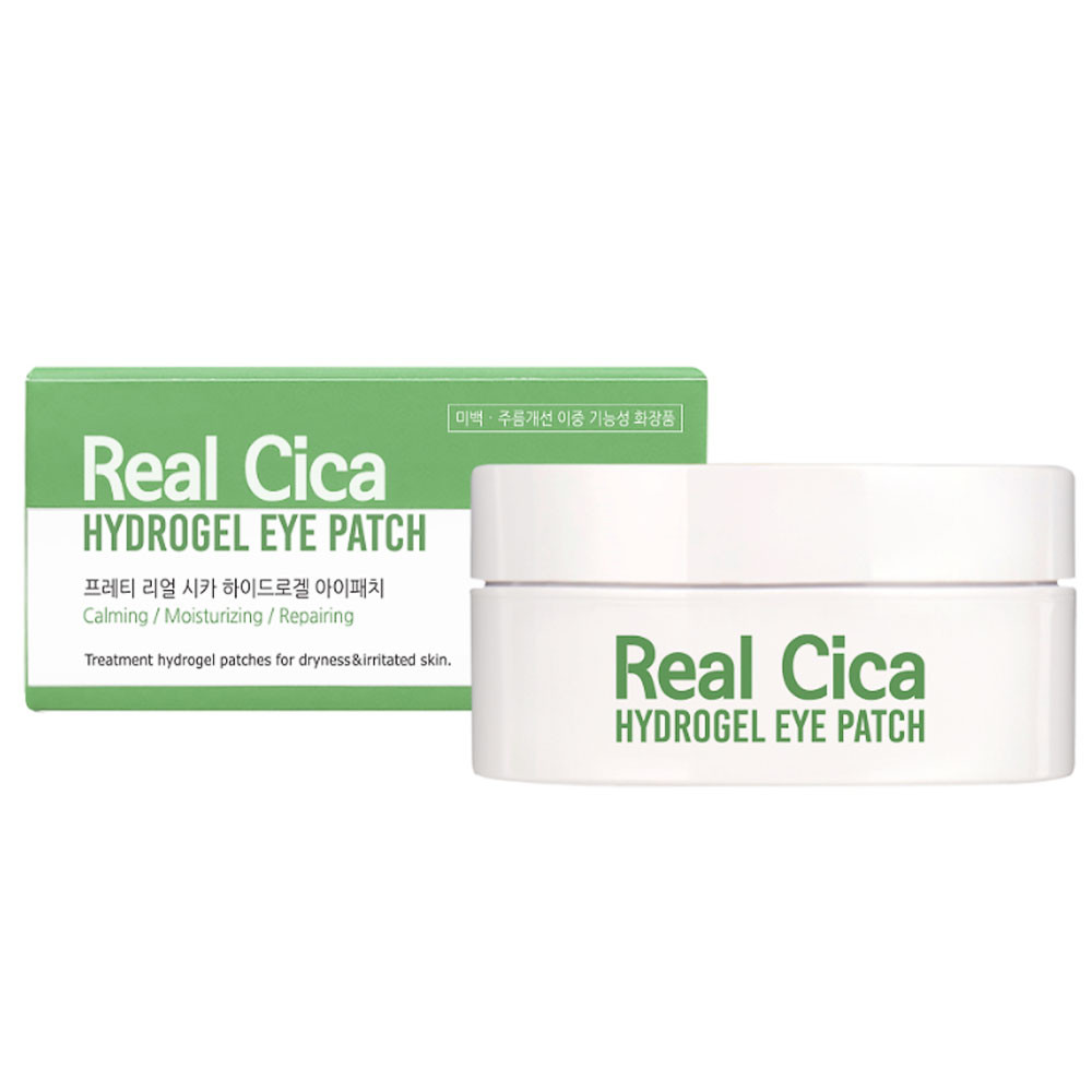 Успокаивающие гидрогелевые патчи для глаз Prreti Real Cica Hydrogel Eye Patch 60 шт (8809738321942)
