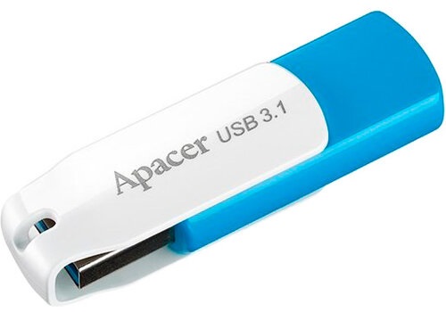 Флешка Flash Drive Apacer AH357 64GB (AP64GAH357U-1) Blue/White (6544945)