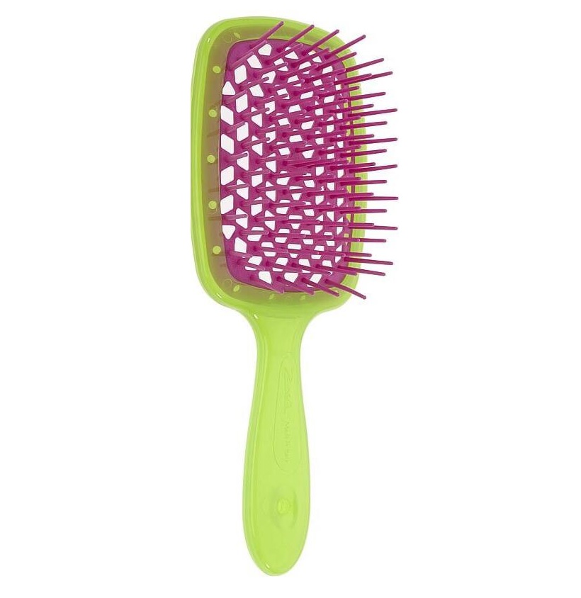 Щітка для волосся зелена з фуксією Superbrush Janeke