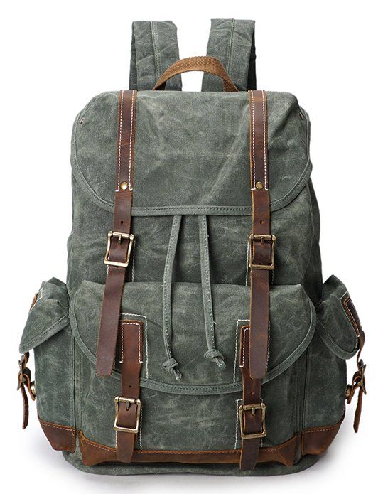 Рюкзак дорожный текстильный Vintage 20056 Зеленый (20056)