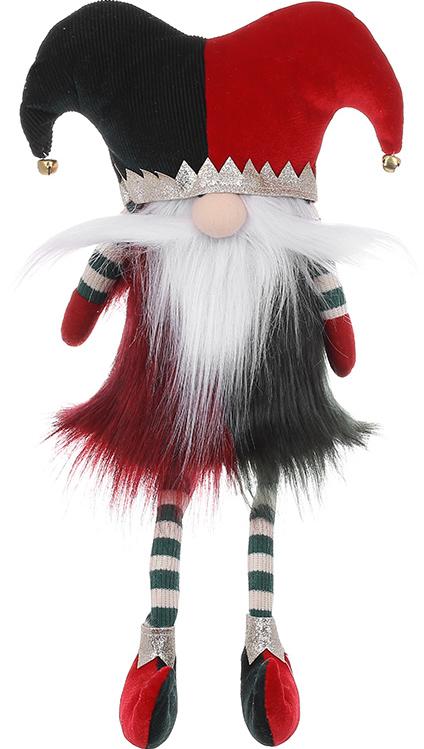 Декоративная игрушка Dwarf in a jester costume 43 см Разноцветный BonaDi DP232197
