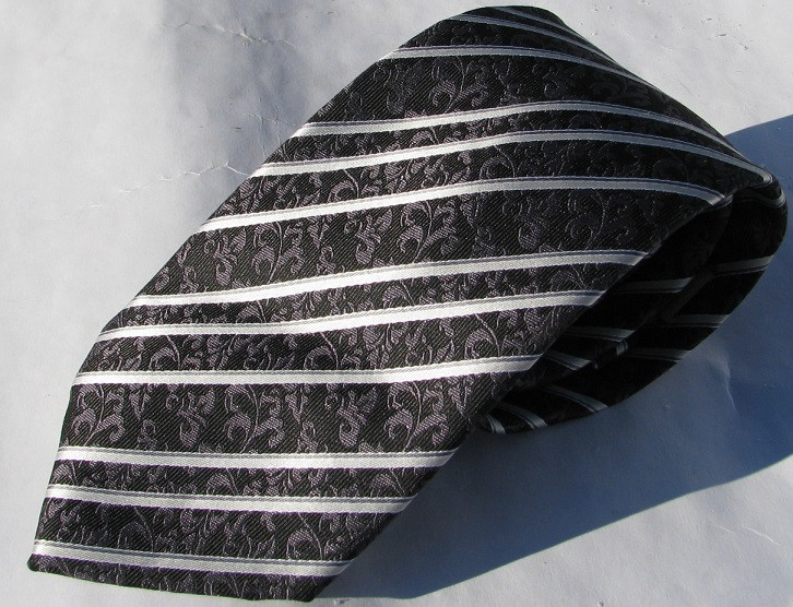 Краватка з мікрофібри LanFranco - 110 Чорно-білий