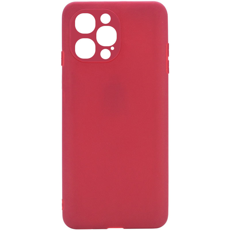 Силиконовый Чехол Candy Full Camera для Apple iPhone 12 Pro Max (6.7) (Красный / Camellia) 1130573