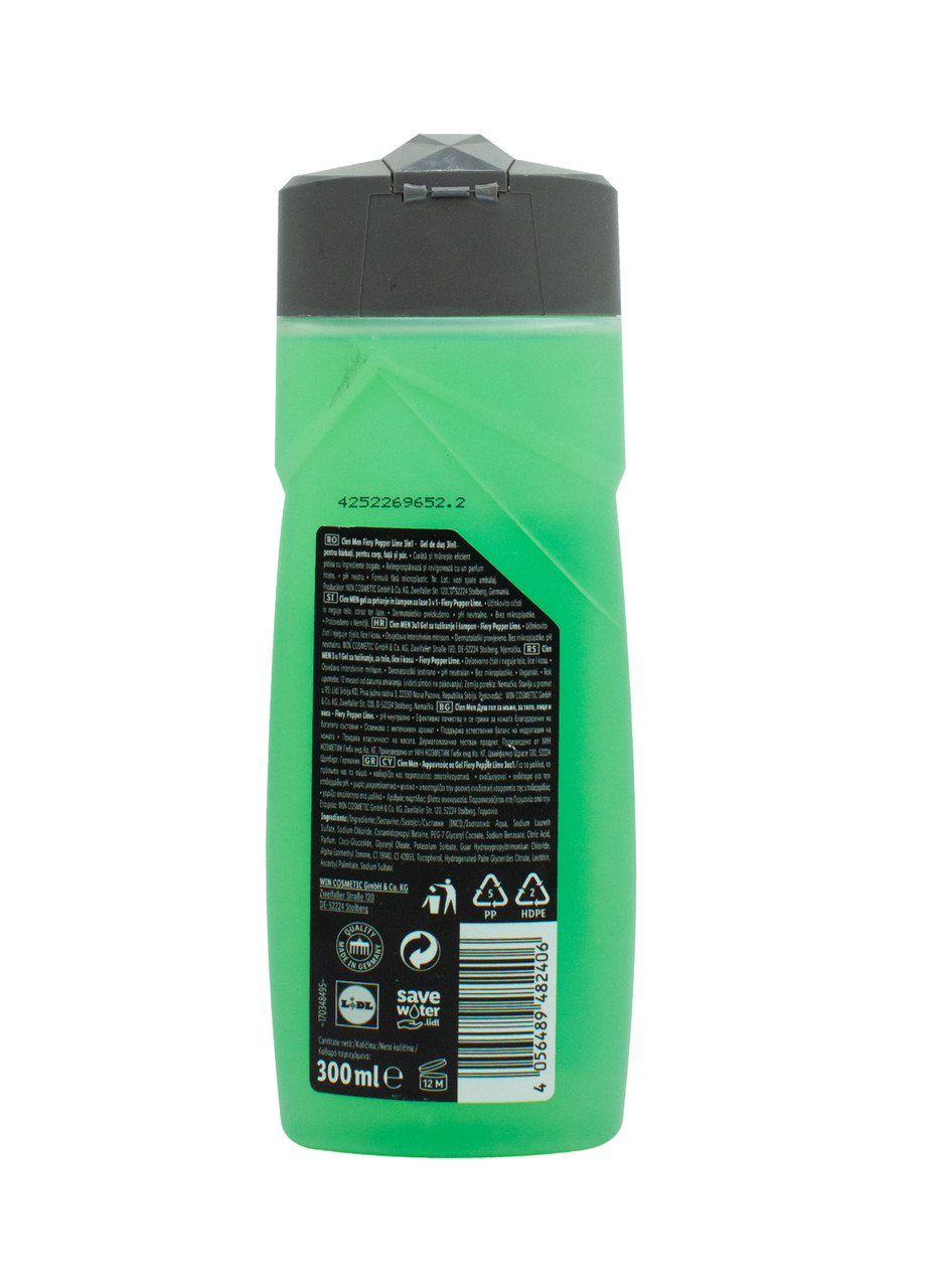 Гель для душа Cien Men 3в1 Fiery Pepper Lime 300 мл
