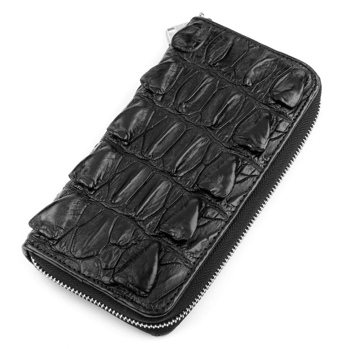 Гаманець CROCODILE LEATHER із натуральної шкіри крокодила Чорний (18249)