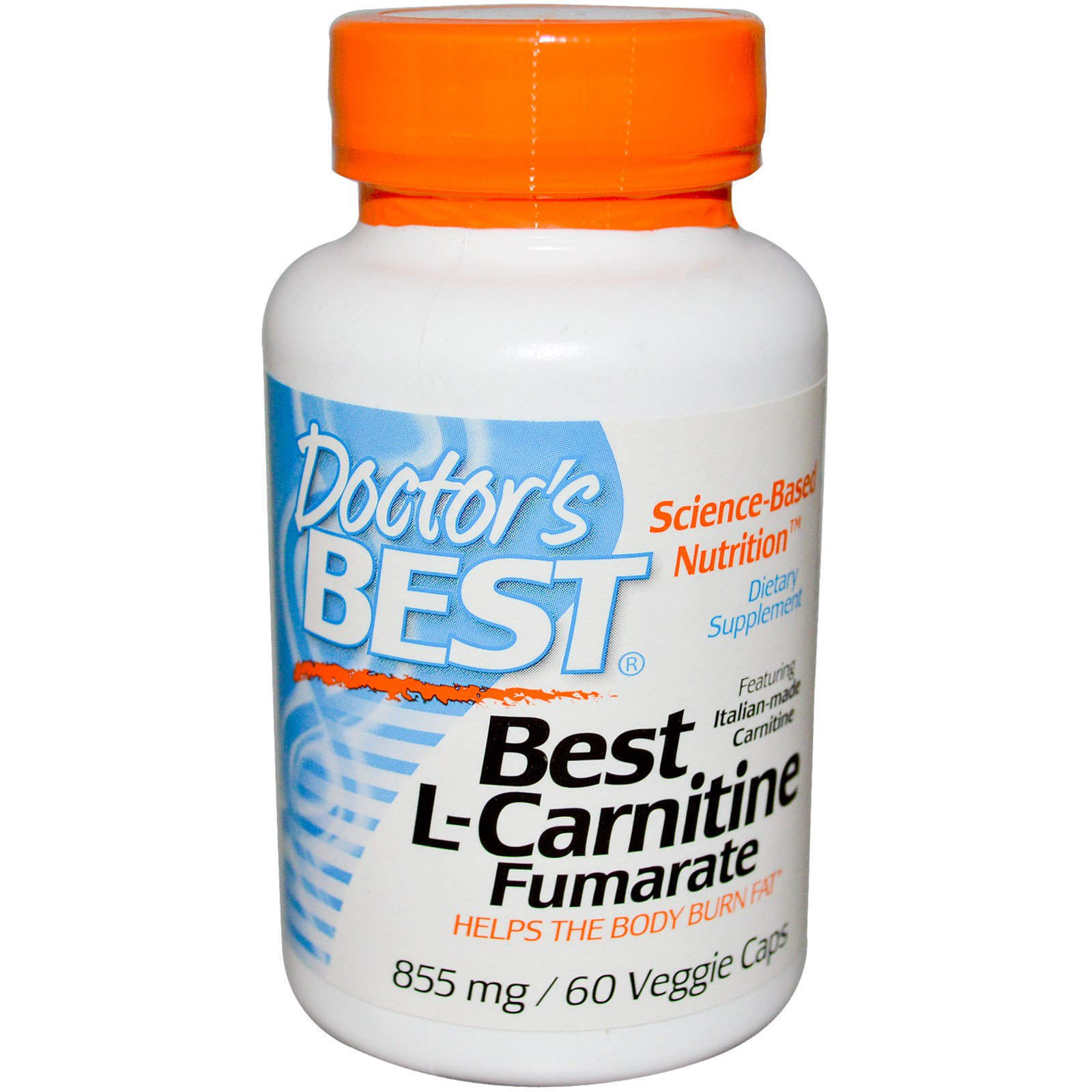 Л-карнитин фумарат L-Carnitine Fumarate Doctor's Best 855 мг 60 капсул (1489)