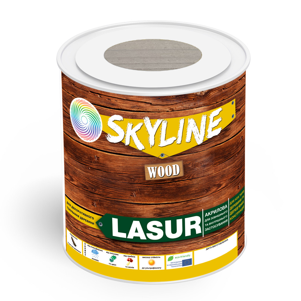 Лазурь декоративно-защитная для обработки дерева Skyline LASUR Wood Канадская сосна 0,75 л
