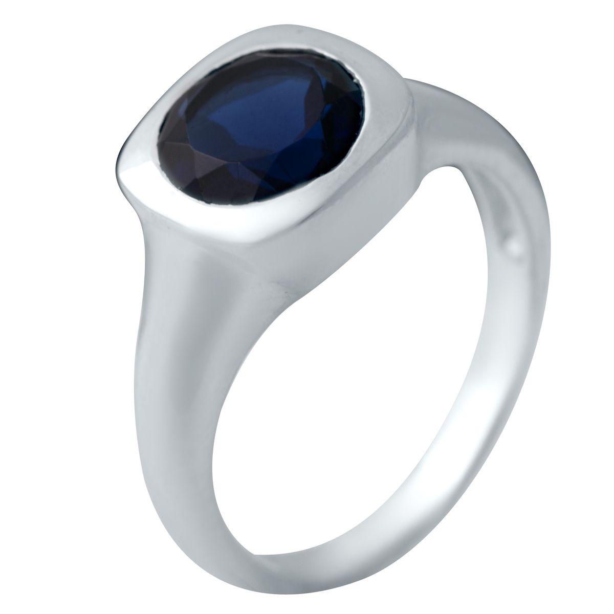 Серебряное кольцо SilverBreeze с сапфиром nano 1.388ct (2033080) 18 размер