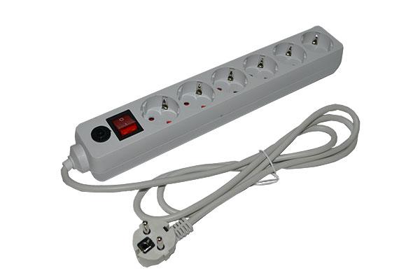Мережевий фільтр-подовжувач Lemanso 1.8 м (LMK050)