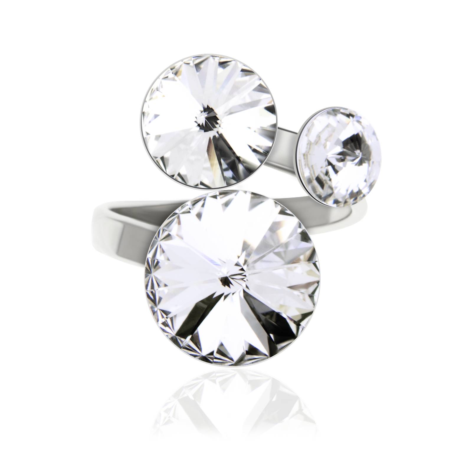 Безрозмірне кільце KOBI Rivoli 6+8+10 зі Swarovski (7470-0935-02-32)