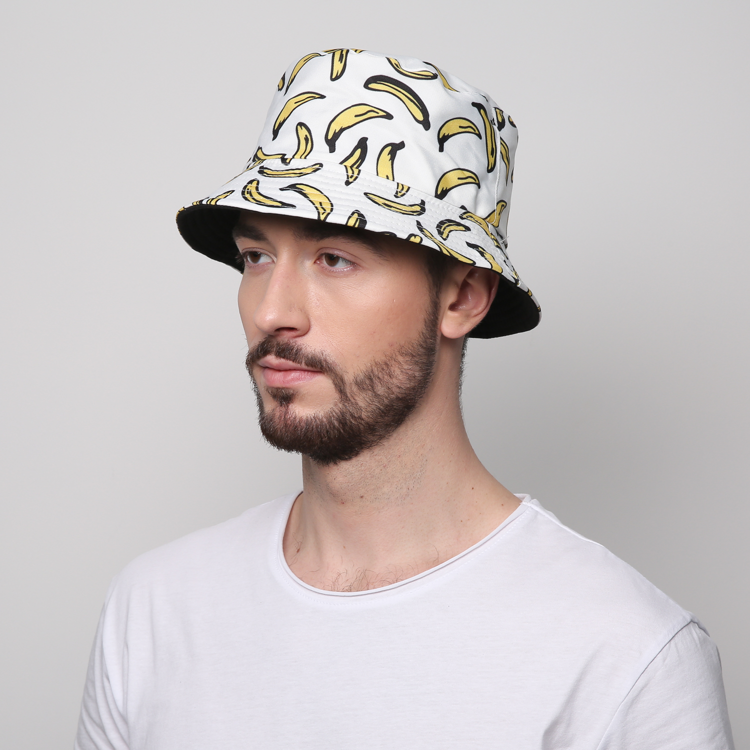 Панама унисекс двусторонняя 855-220 LuckyLOOK One size Белый, Черный