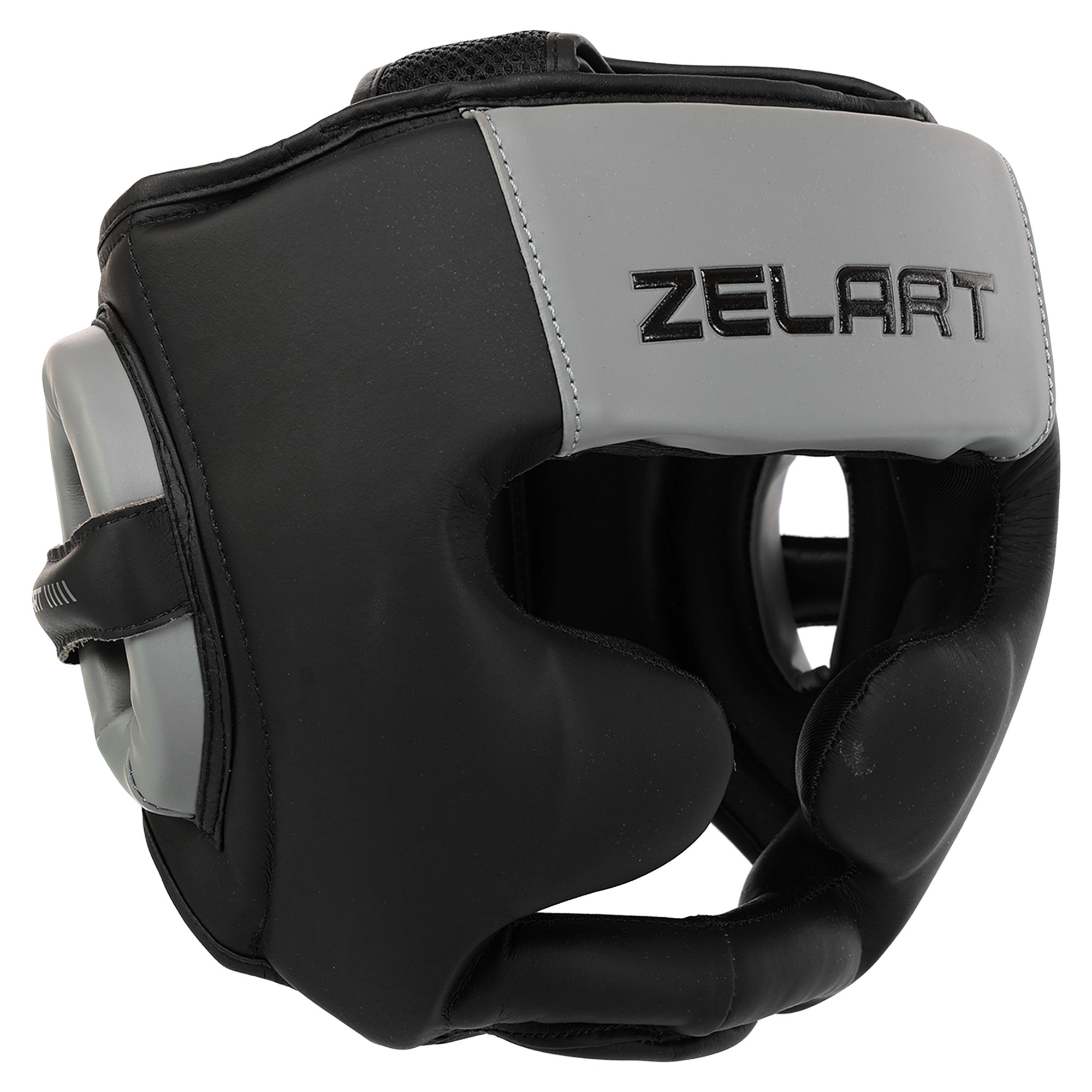 Шлем боксерский Zelart BO-3870 XL Черно-серый