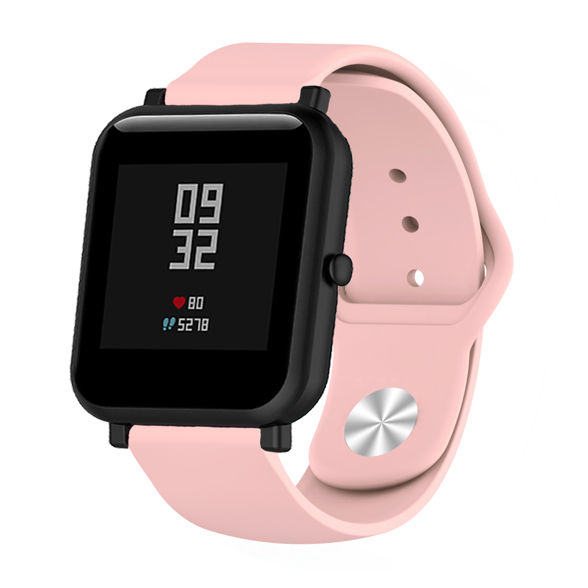 Ремешок BeWatch силиконовый для Xiaomi Amazfit BIP Розовый (1010311)