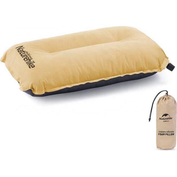 Подушка самонадувающаяся Naturehike Sponge automatic NH17A001-L 46x27x9.6 см Бежевый (2245940786)