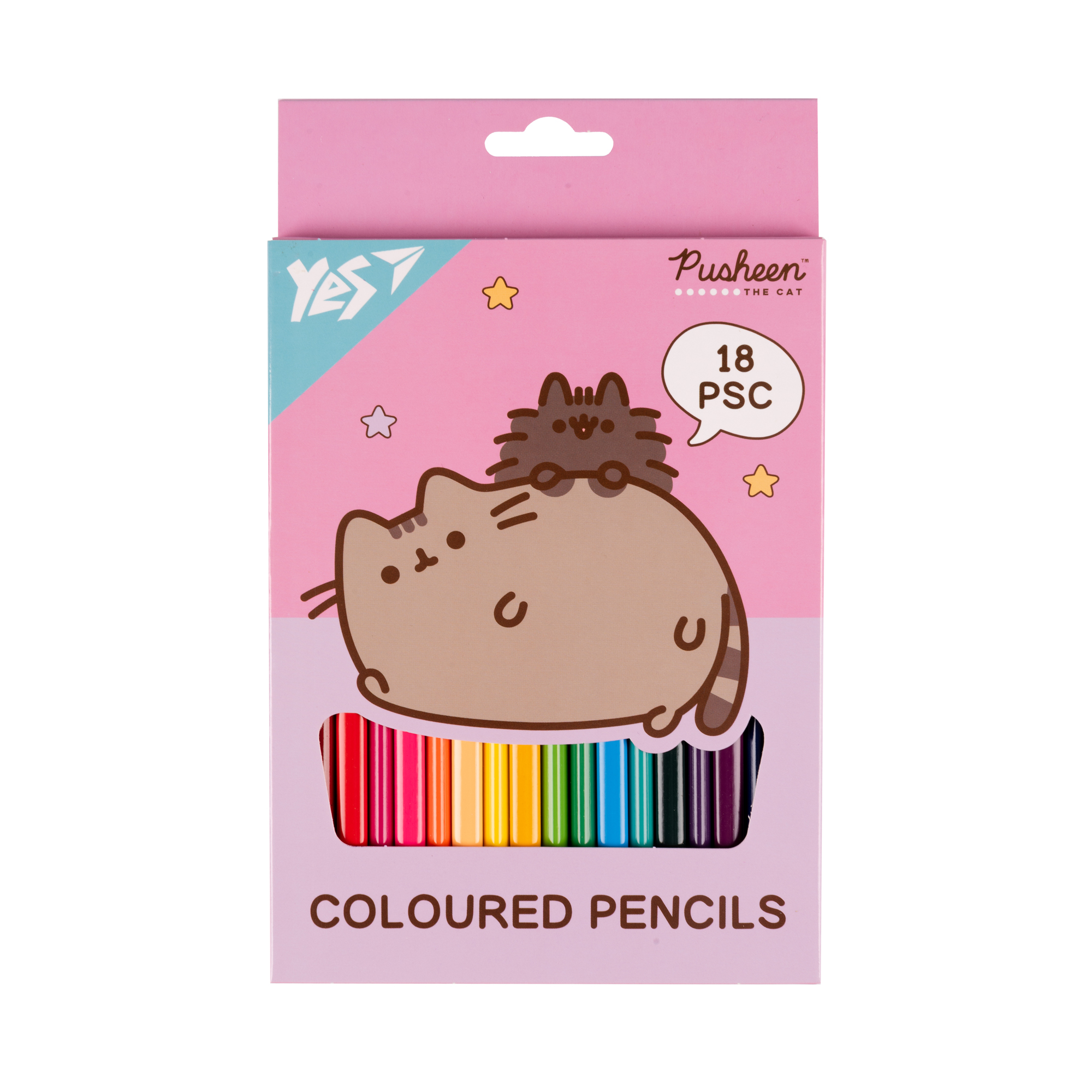 Карандаши цветные YES Pusheen 18 цветов (290733)
