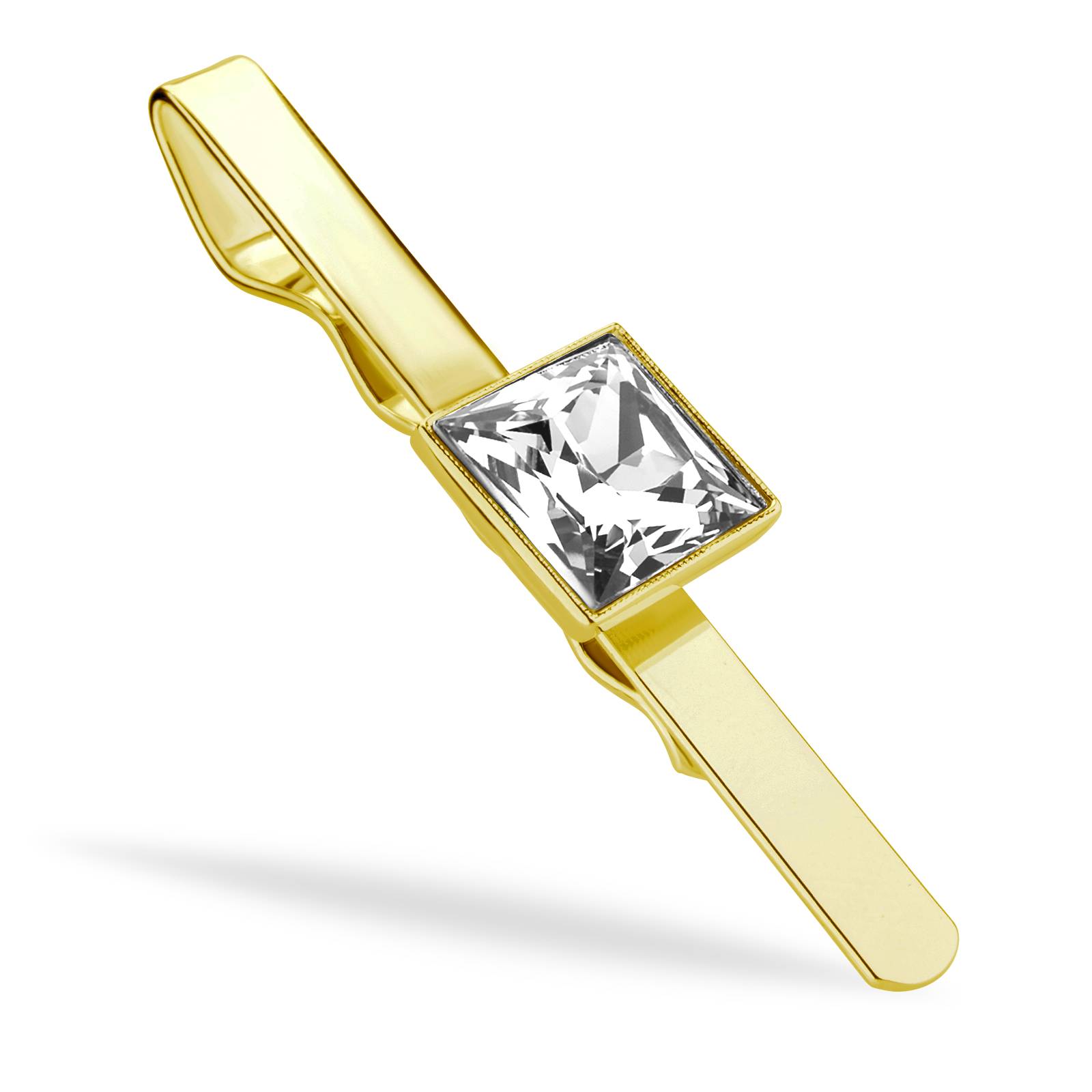 Затискач для краватки KOBI Cetverec зі Swarovski Білий (7720-3002-02-35)