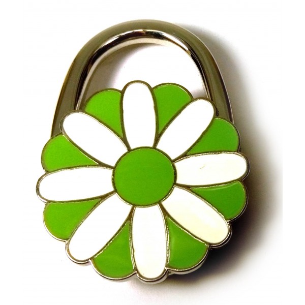 Сумкодержатель для женской сумочки Цветок-Замок бело-зеленый (49156)