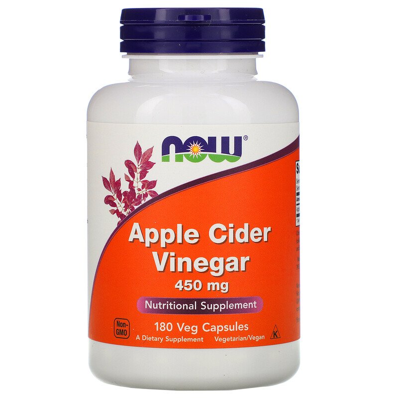Яблочный уксус NOW Foods Apple Cider Vinegar 450 mg 180 Caps