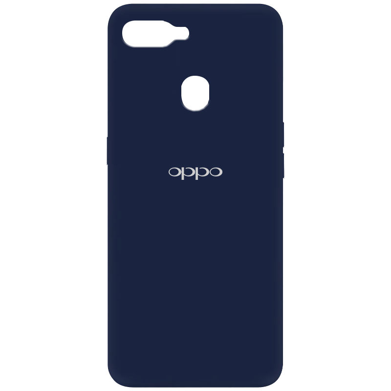 Чехол Silicone Cover My Color Full Protective (A) для Oppo A12 (Синий / Midnight blue) 910776