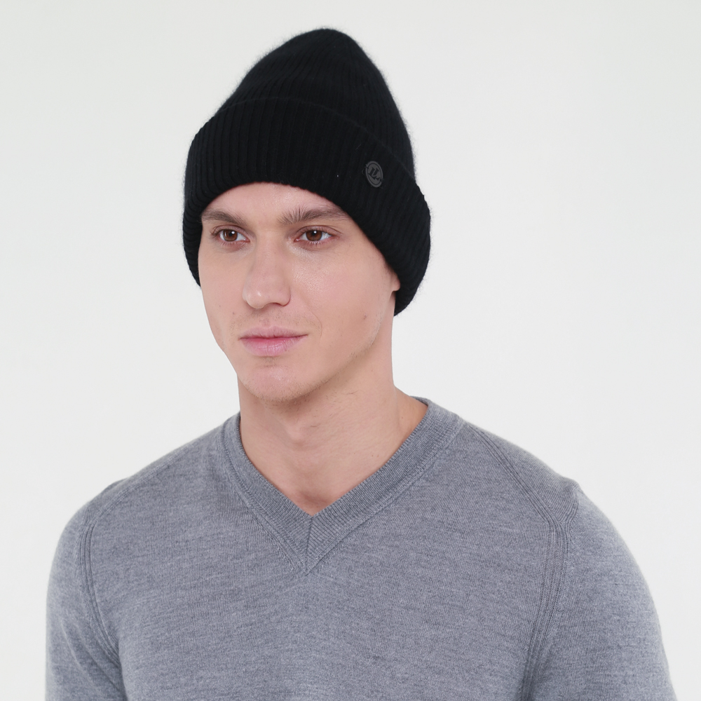 Шапка унисекс бини кэжуал 705-426 LuckyLOOK OneSize Черный