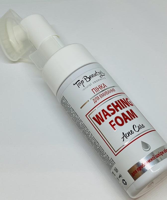 Пенка для умывания с щеточкой для проблемной кожи лица Top Beauty Washing Foam Acne Care 150 мл (4820169183446)