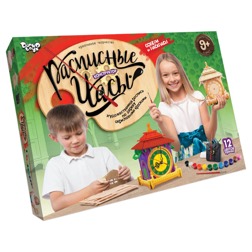 Набор креативного творчества "Расписные Часы конструктор" Danko Toys R4-01 Green