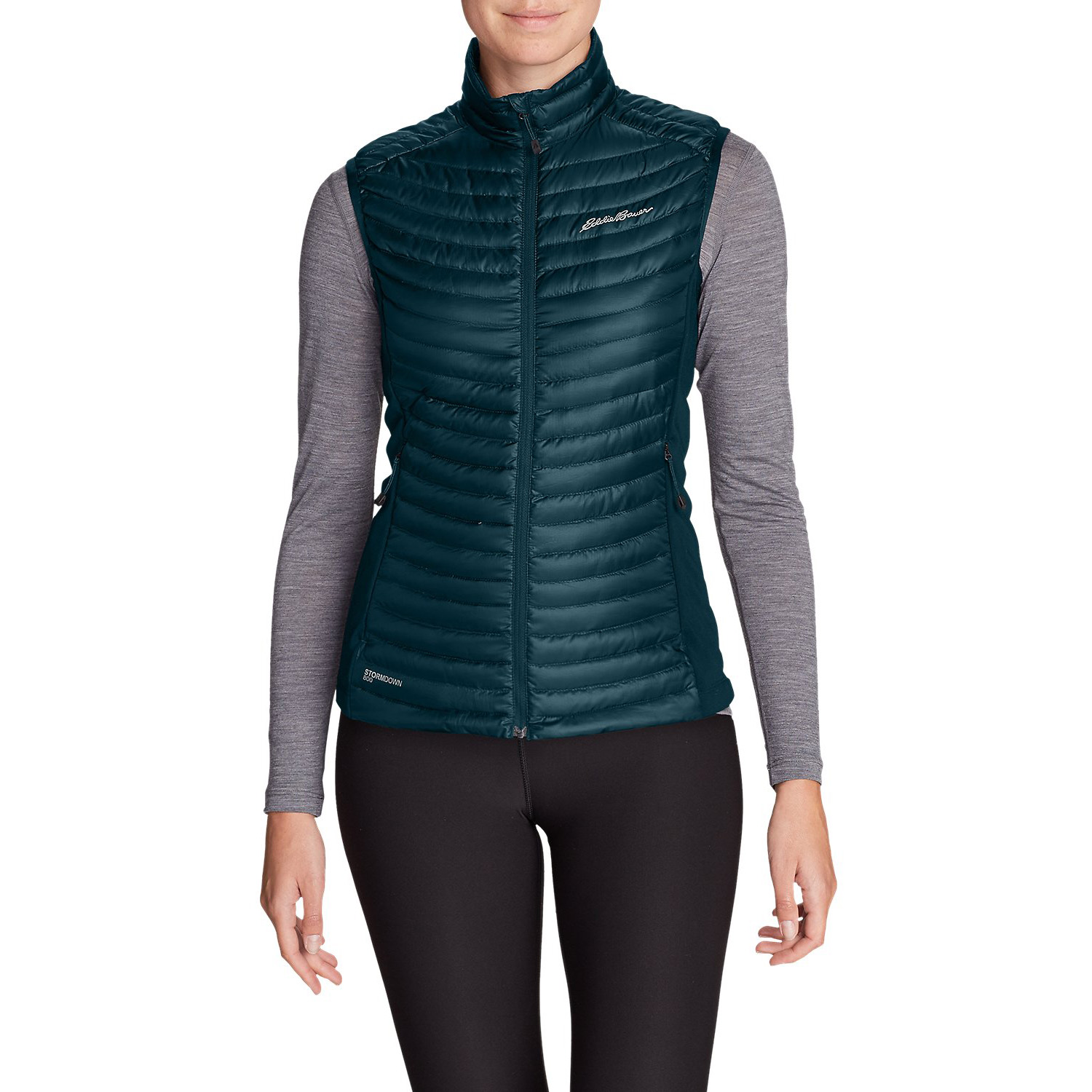 Жилет Eddie Bauer Womens MicroTherm StormDown Vest PEACOCK M Темно-зелений (1068PCK-M)
