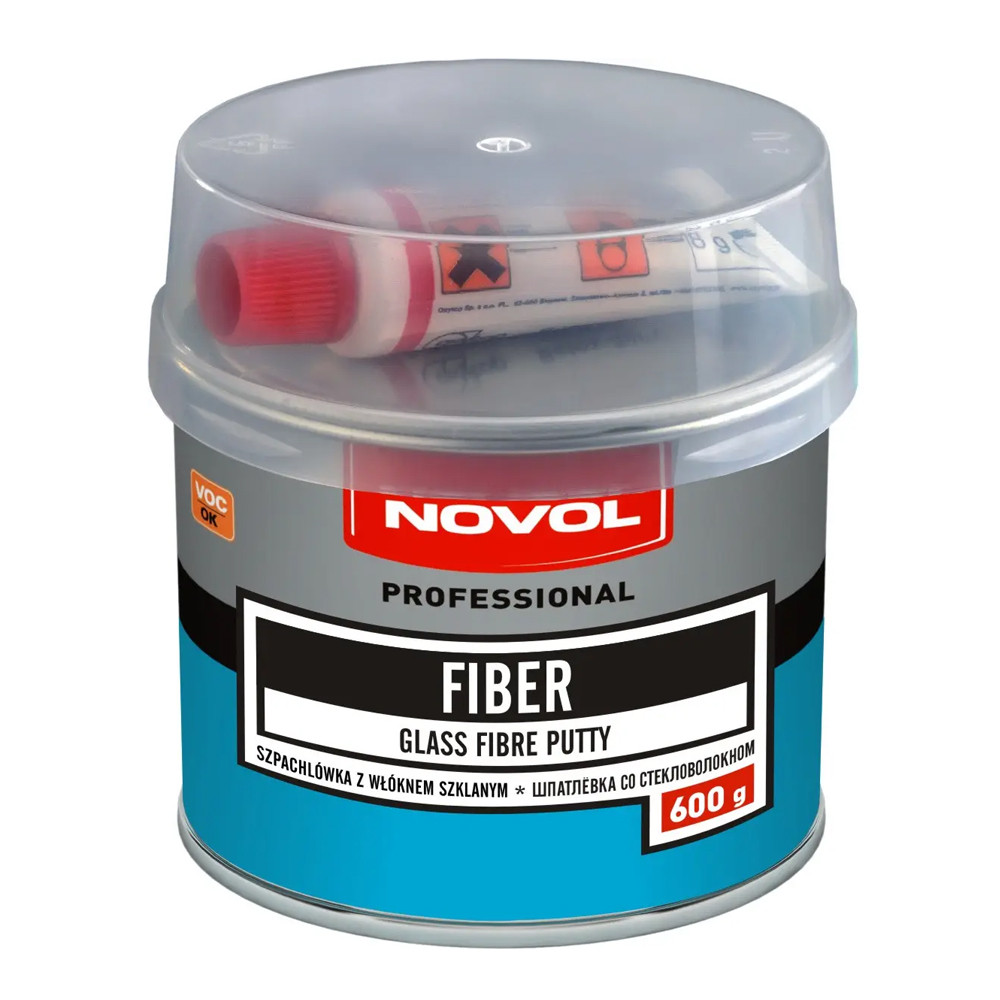 Шпаклевка автомобильная со стекловолокном Novol FIBER 0.6 кг