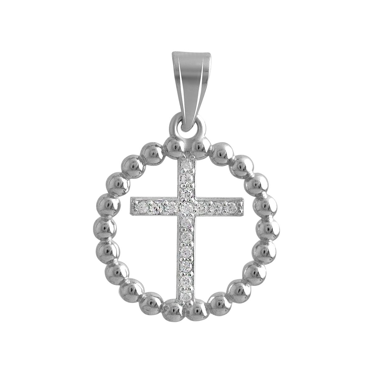 Серебряная подвеска SilverBreeze с фианитами (2136484)