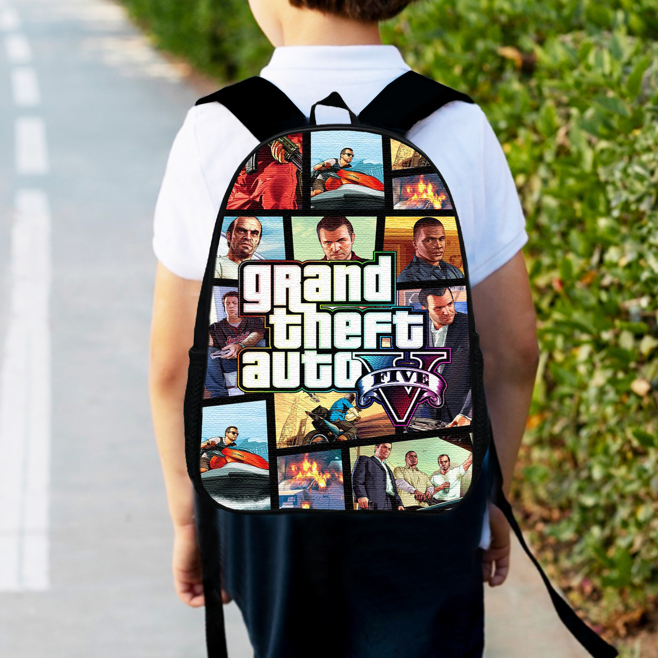 Дитячий рюкзак GTA Grand Theft Auto 34х27х13 см, різнокольоровий