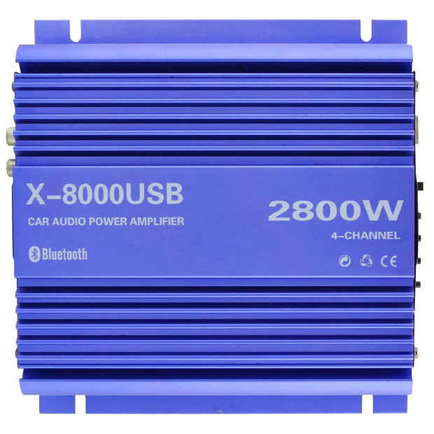 Підсилювач звуку автомобільний 4-канальний UKC X-8000USB