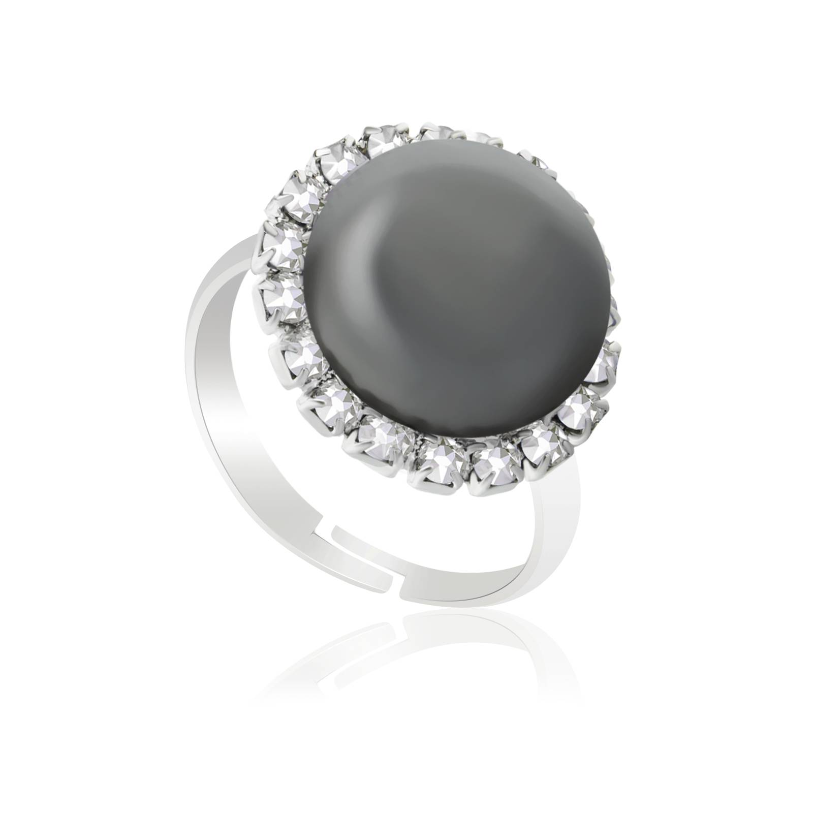 Кільце KOBI Amelia з перлами Swarovski 15 мм Регульований/Безрозмірне (7470-0645-05-32)