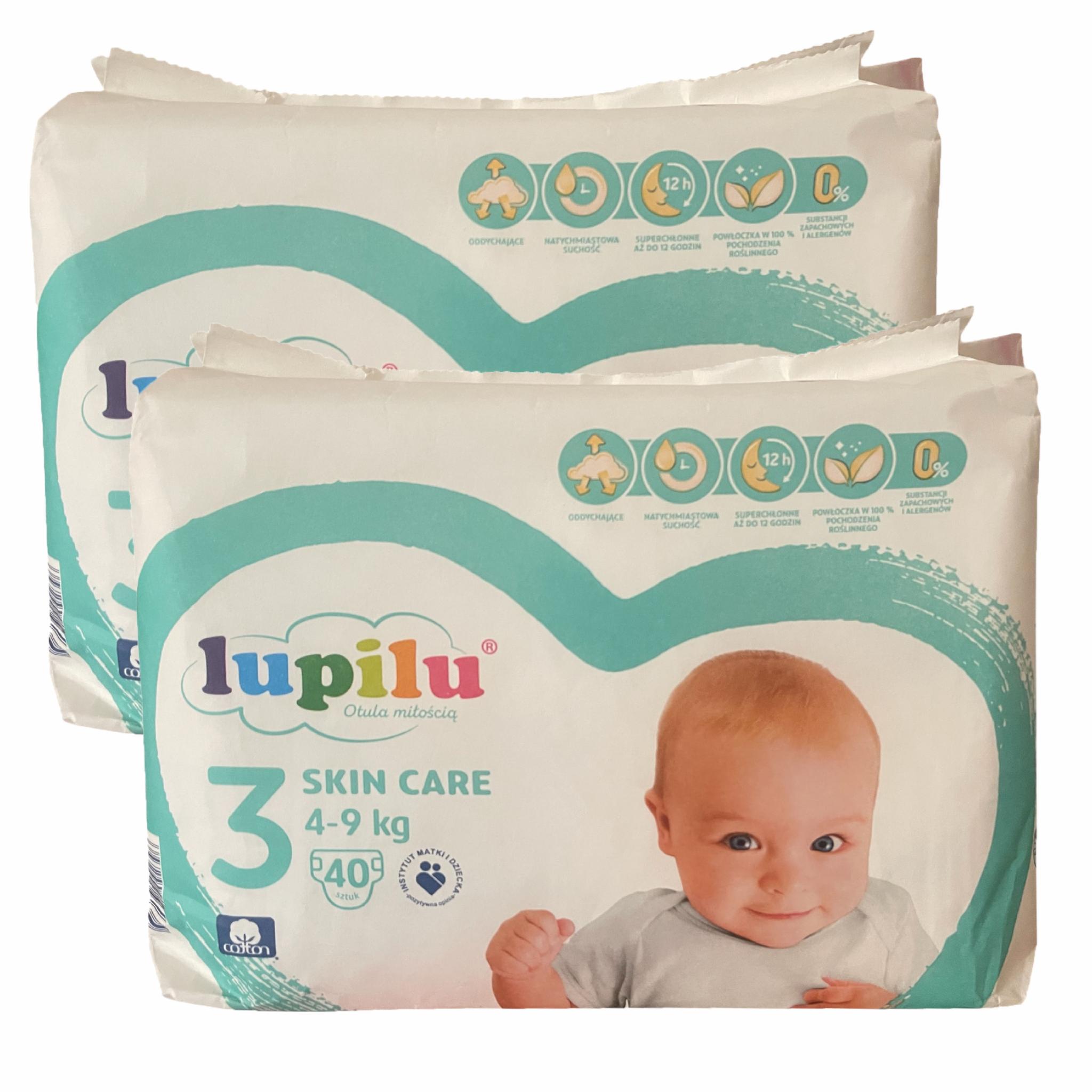 Подгузники Lupilu Skin Care 3 Midi 4-9 кг 80 шт