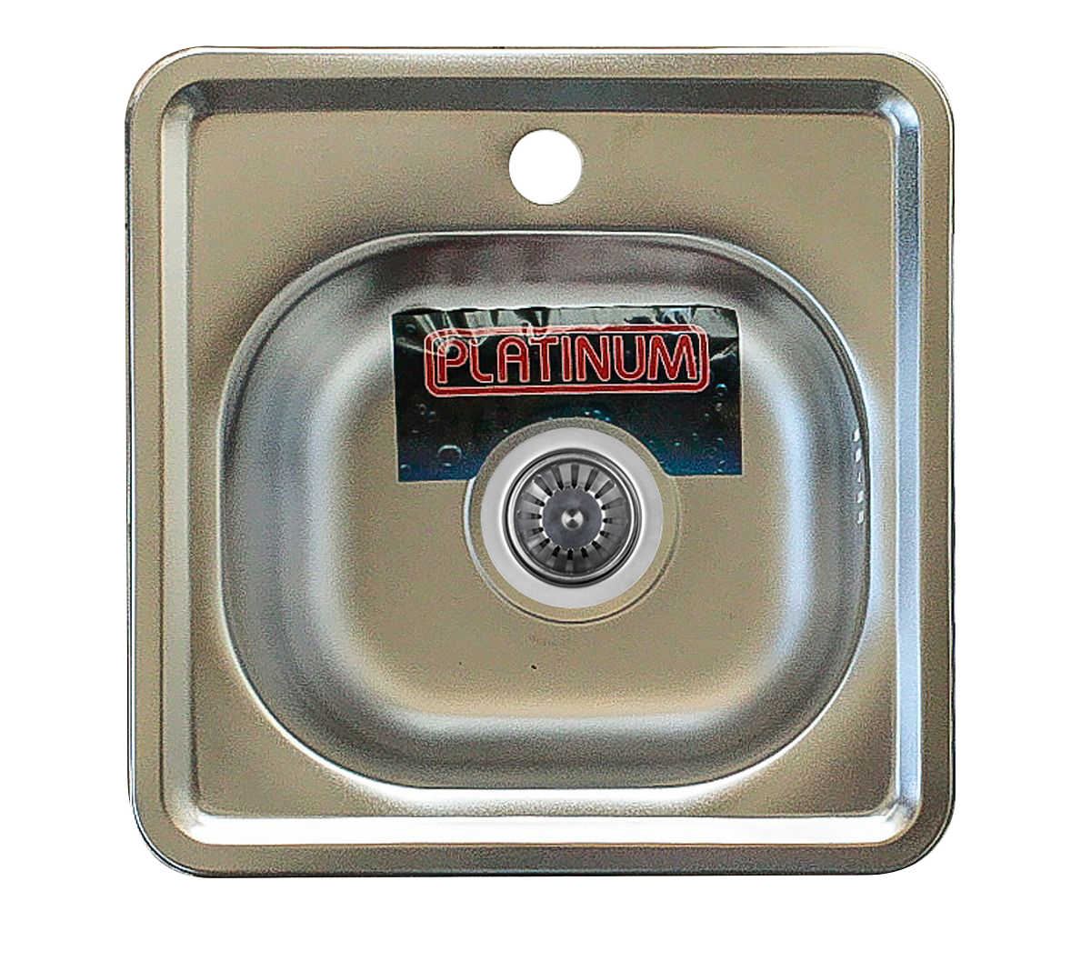 Мийка кухонна Platinum із нержавіючої сталі декор 06 мм із сифоном
