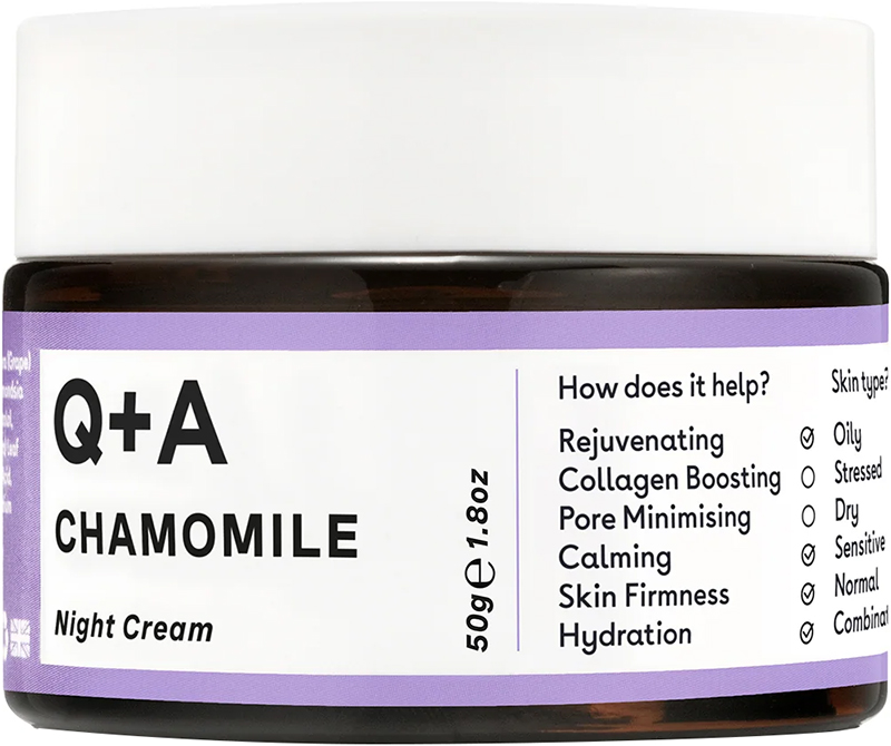 Нічний крем для обличчя Q+A Chamomile Calming Night Cream 50 г (40797)