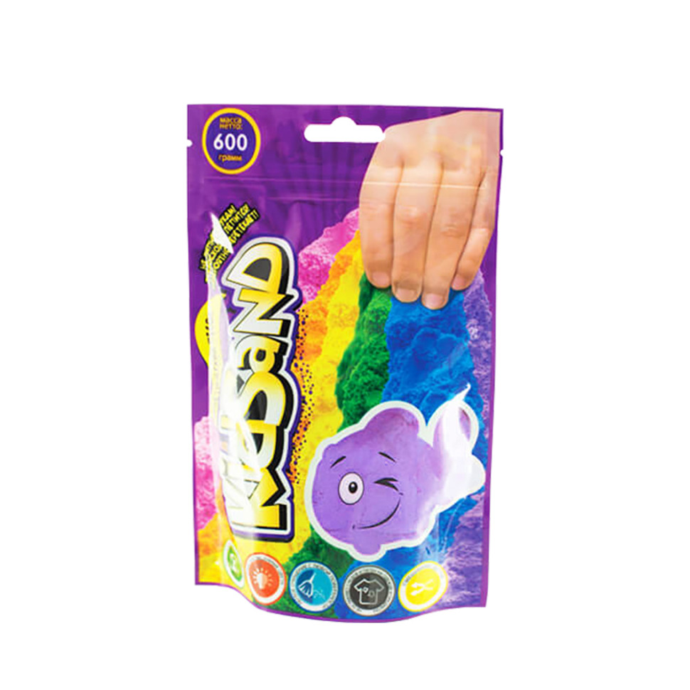 Кинетический песок "KidSand" Danko Toys KS-03-02 пакет 600 гр Фиолетовый
