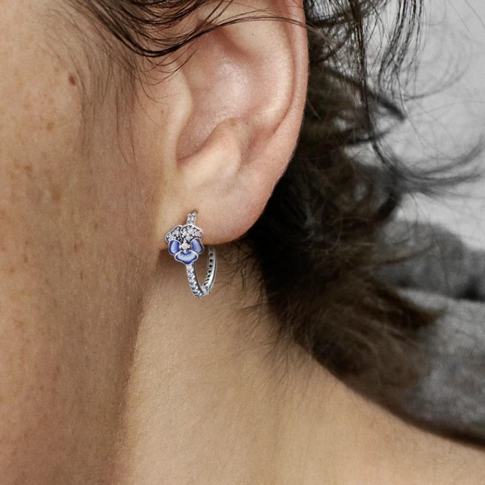 Серьги No Brand Голубая фиалка 290775C01 (2556933142)