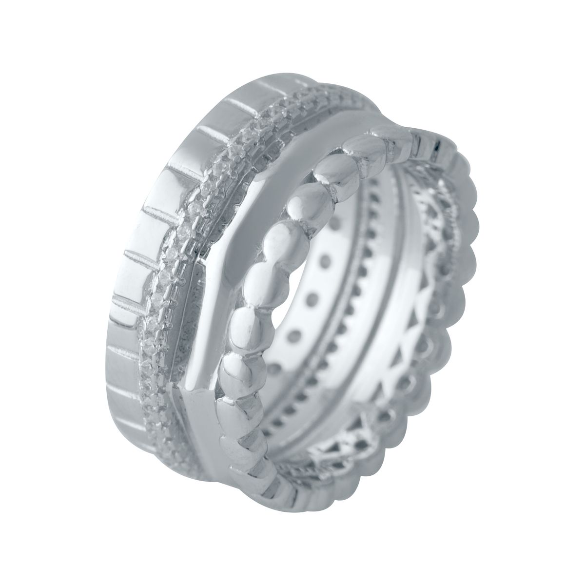Серебряное кольцо SilverBreeze с фианитами 2031574 16 размер