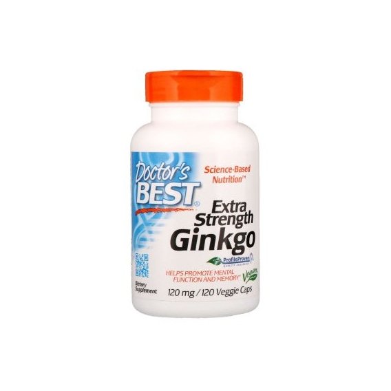 Гинкго Билоба Doctor's Best Extra Strength Ginkgo 120 mg 120 Veg Caps