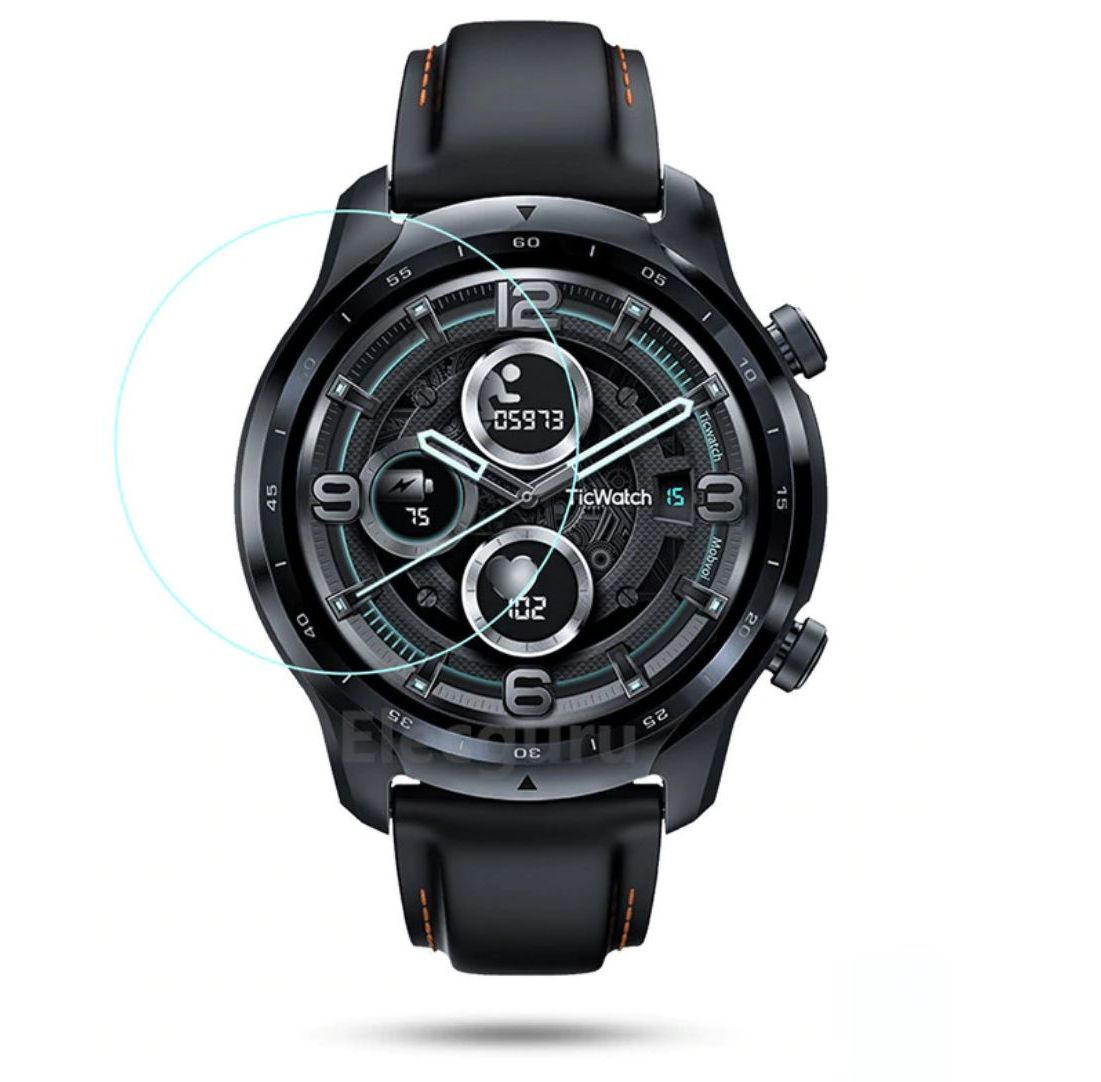 Защитное стекло 2.5D BeWatch для смарт часов Mobwoi Tic Watch Pro 3 ultra | 3 gps | LTE Прозрачное