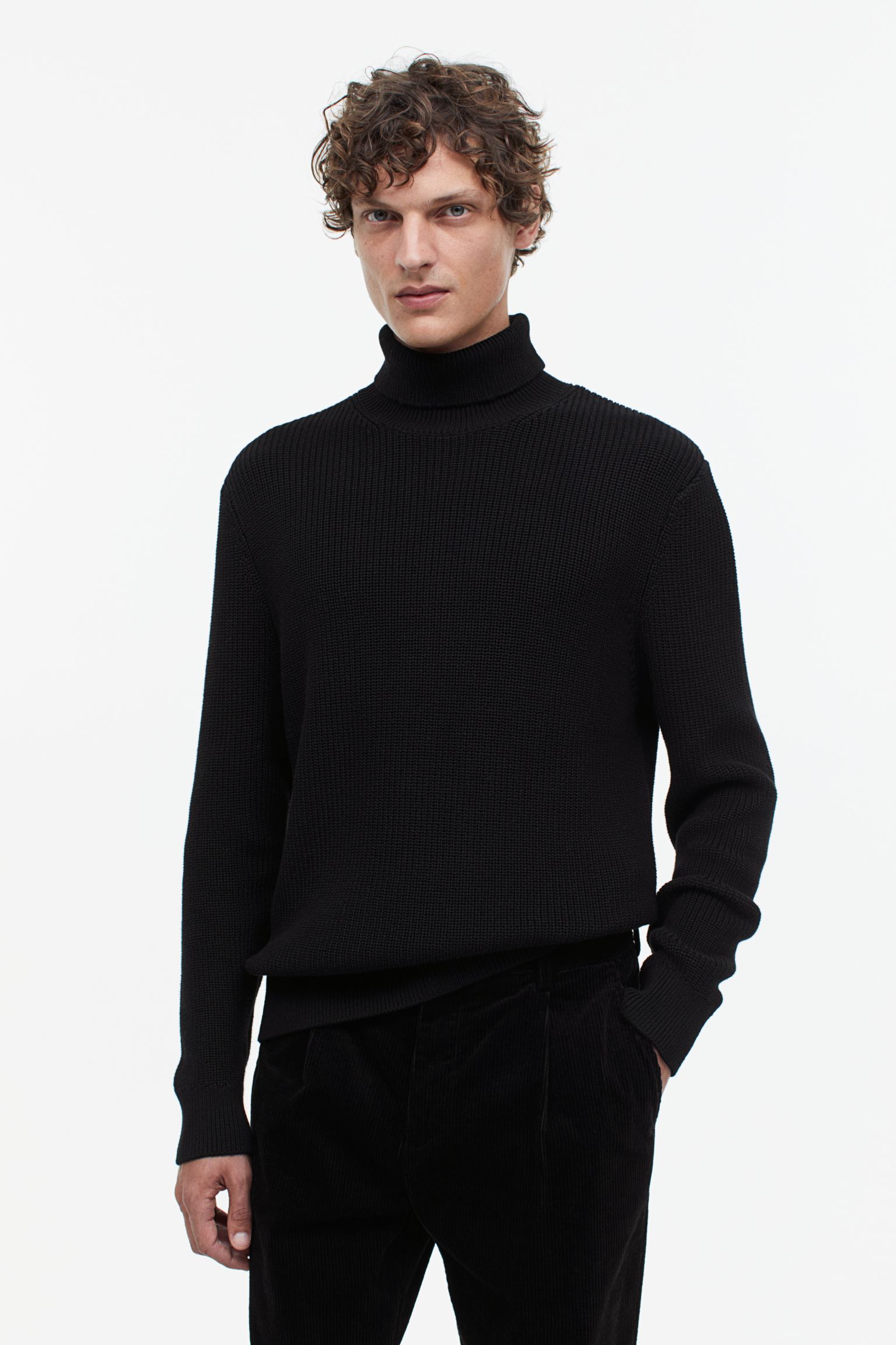 Свитер мужской H&M 10898816 L Черный (2030000281206)