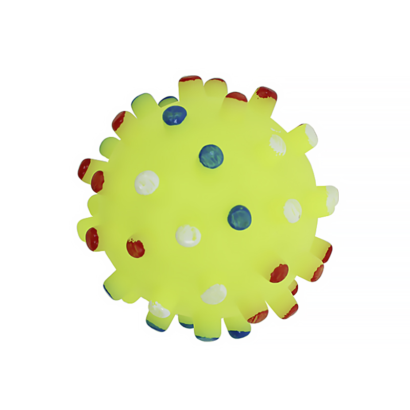 Іграшка м'яч для собак з пищалкою Taotaopets 065529 діаметр 6,5 см Жовтий