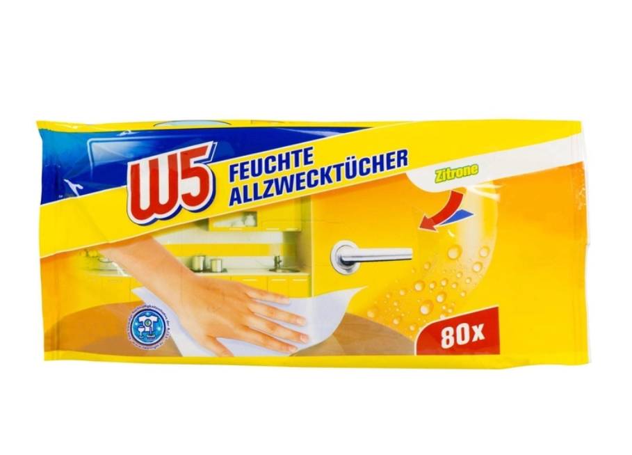 Вологі серветки W5 Citron 80 шт