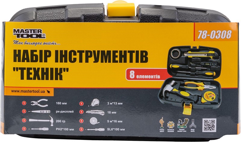 Набор инструмента MASTERTOOL Техник 8 элементов (78-0308)