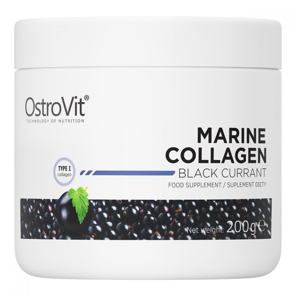 Хондропротектор (для спорта) OstroVit Collagen And Vitamin C 200 g /20 servings/ Black Currant