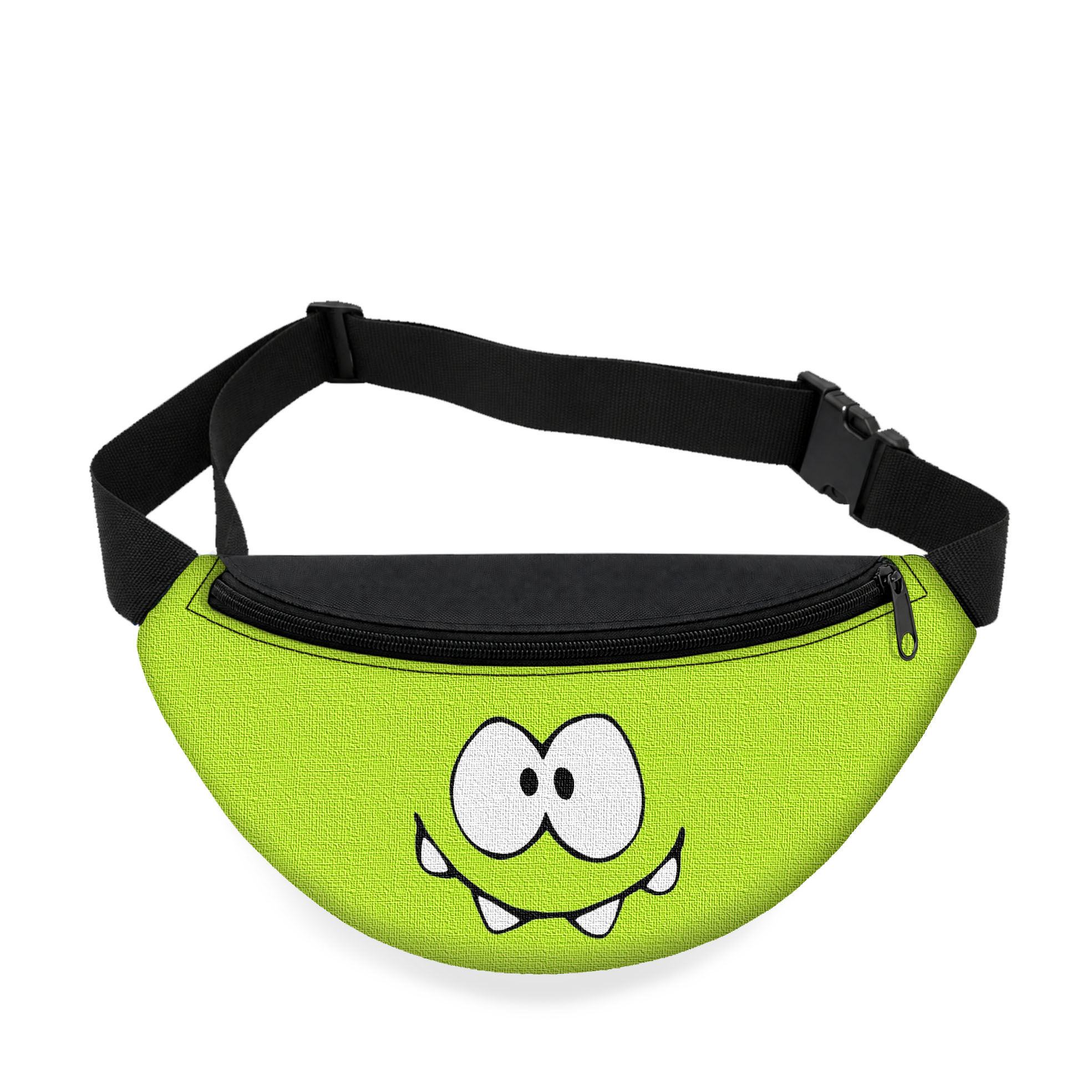 Дитяча сумка-бананка Om Nom, чорна, 32x15x7.5 см