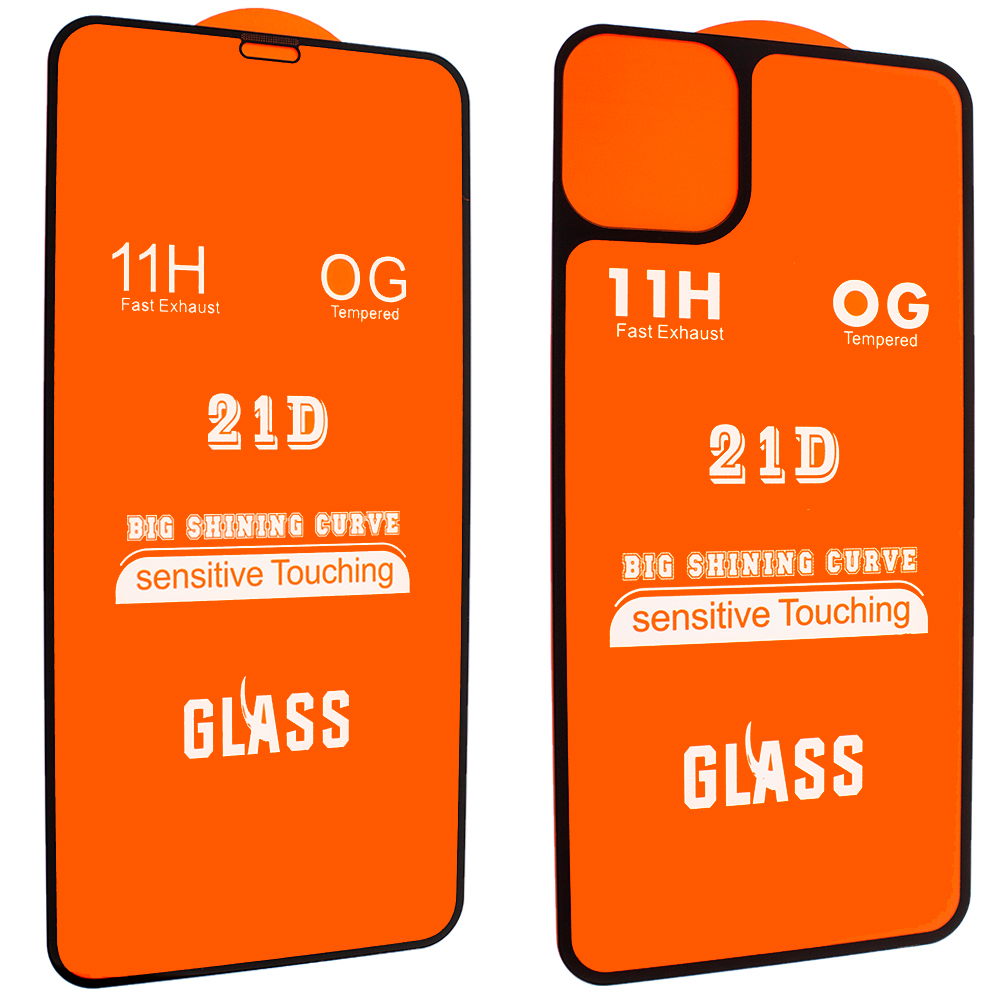 Защитное стекло 21D Premium 2 в 1 Full Glue для Apple iPhone 11 Pro Black (00007316)