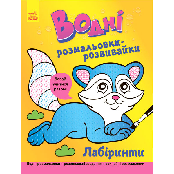 Водне забарвлення-розвивайка Лабіринти укр Ранок (Л735008У)