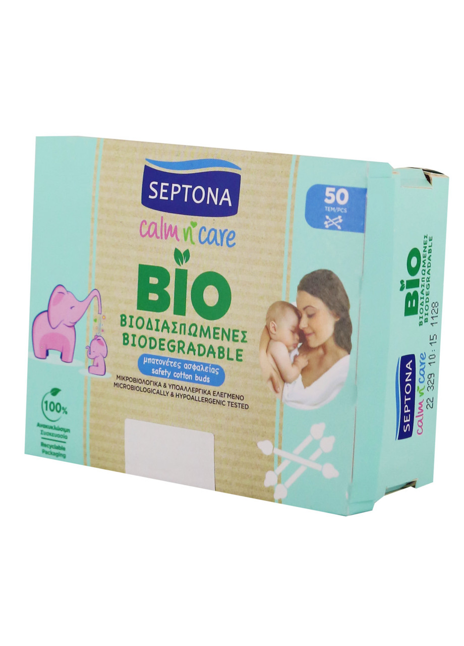 Ватные палочки Septona Baby Биоразлагаемые 50 шт