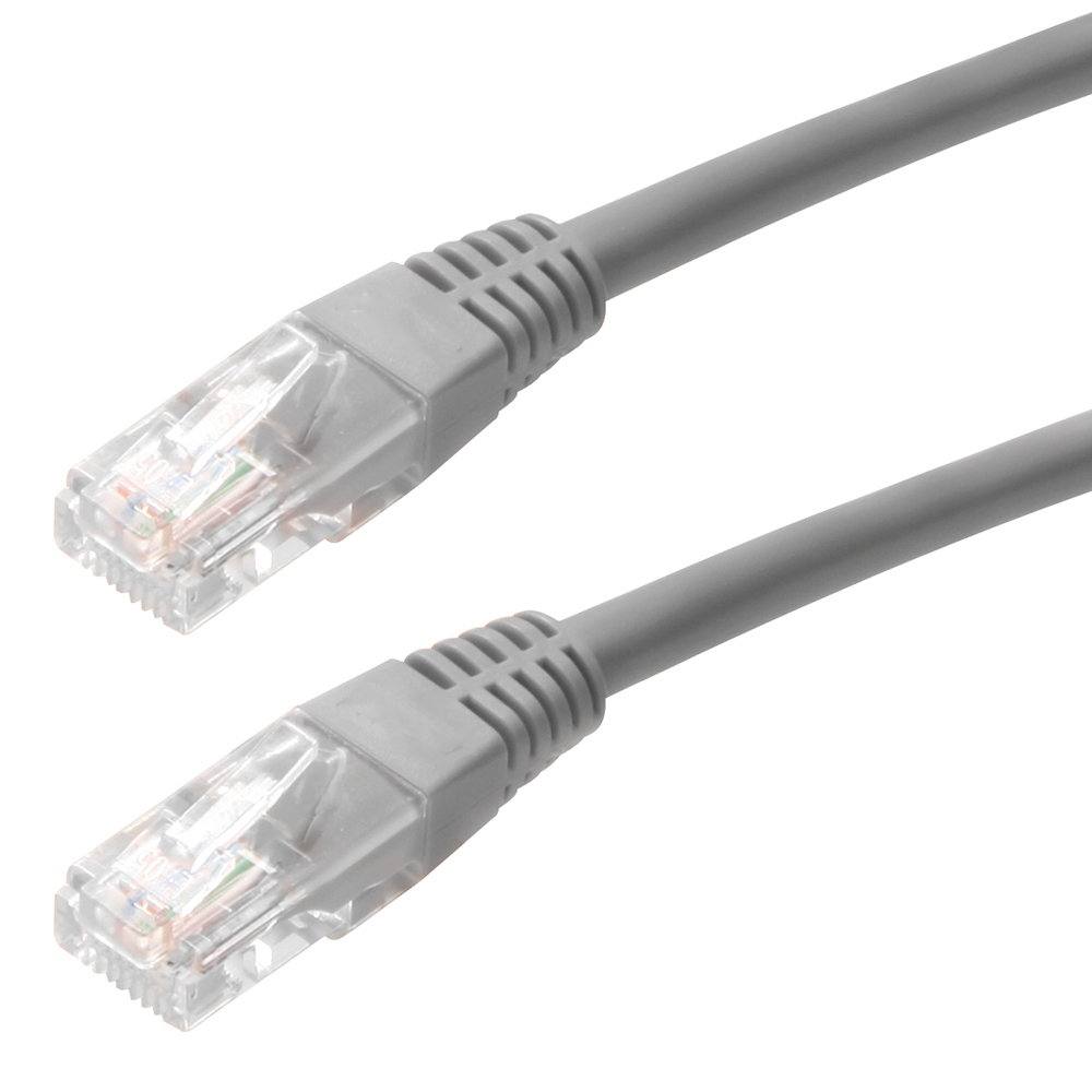 Патч-корд неекранований Sevian RJ45 UTP5e 2.0m patch AWG26 D=4.5mm Gold сірий (78.01.4451)